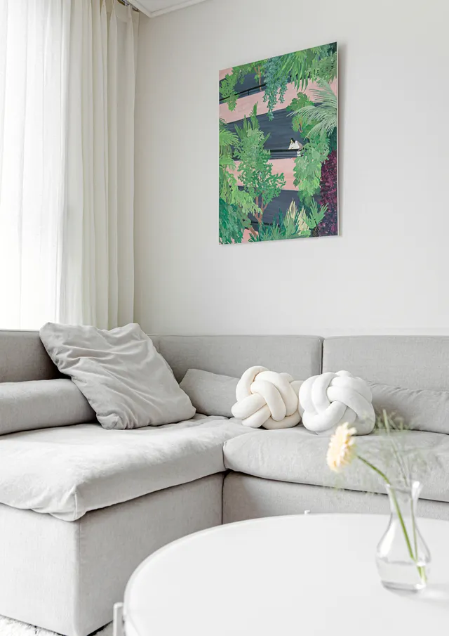 내추럴한 휴양지 느낌의, e편한세상 시티 홈스타일링