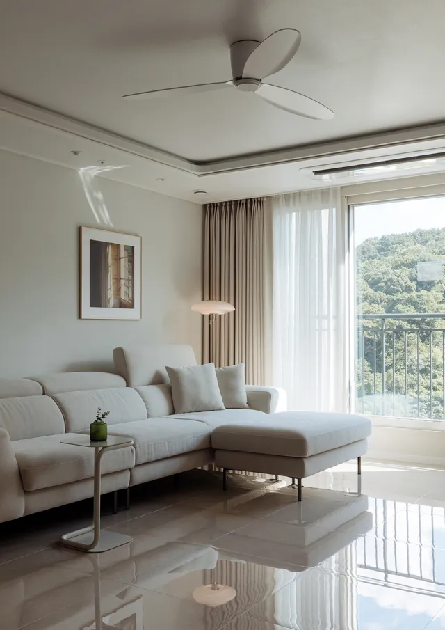 모던하고 클래식한 무드의, 스카이뷰 푸르지오