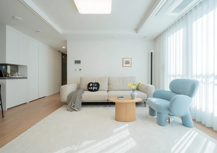 화이트에 따스한 컬러를 더한, 지축역한림풀에버